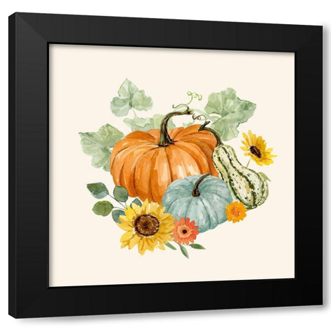 Hello Autumn I Black Modern Wood Framed Art Print with Double Matting by Barnes, Victoria