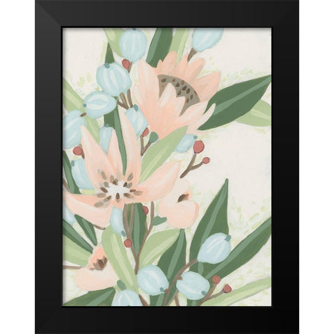 Island Cascade I Black Modern Wood Framed Art Print by Vess, June Erica