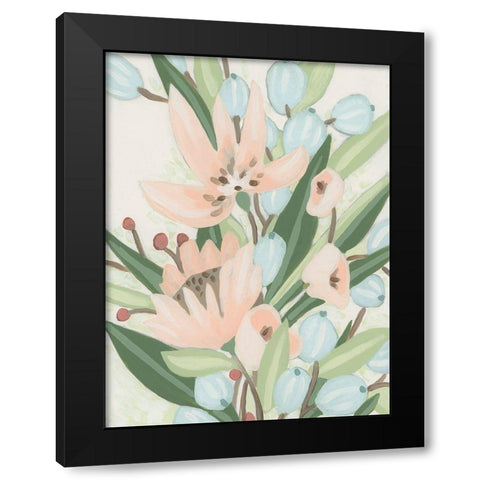 Island Cascade II Black Modern Wood Framed Art Print by Vess, June Erica