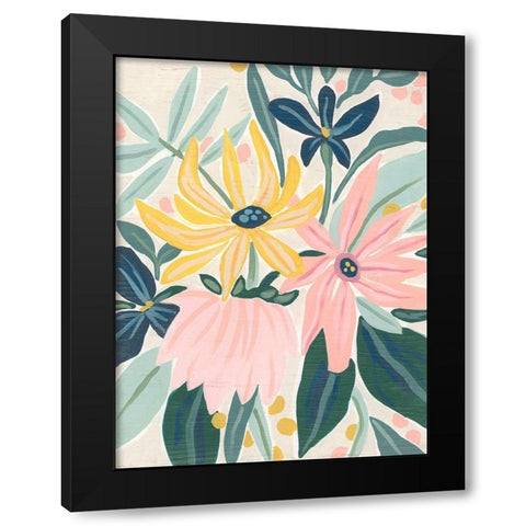 Tropical Sunshine II Black Modern Wood Framed Art Print by Vess, June Erica