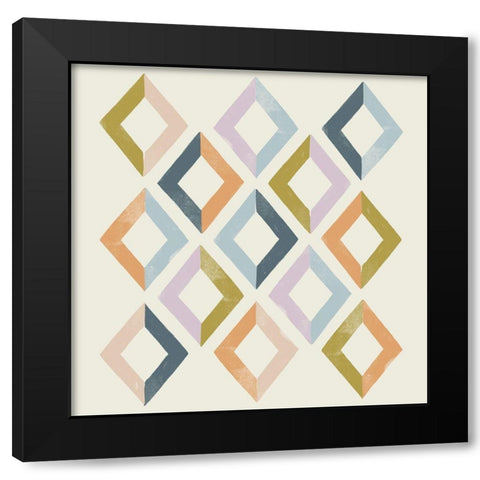 Deco Diagram III Black Modern Wood Framed Art Print with Double Matting by Barnes, Victoria