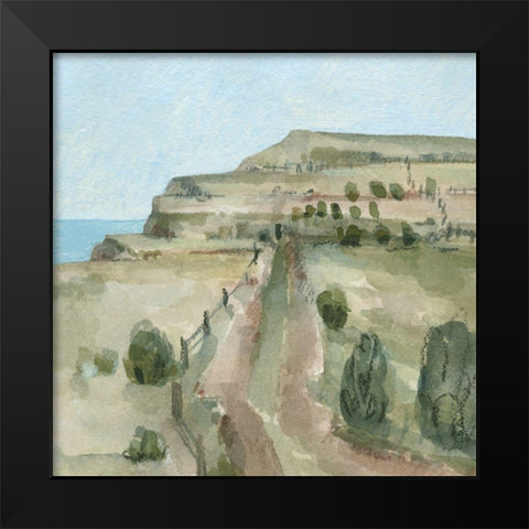 Seaside Stroll II Black Modern Wood Framed Art Print by Caroline, Emma
