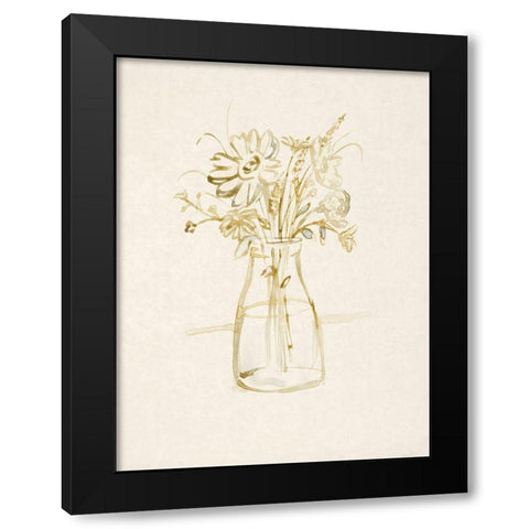 Faded Flower Arrangment IV Black Modern Wood Framed Art Print with Double Matting by Barnes, Victoria