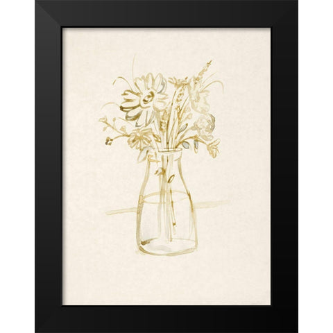 Faded Flower Arrangment IV Black Modern Wood Framed Art Print by Barnes, Victoria