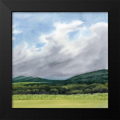 Sapphire Mountains II Black Modern Wood Framed Art Print by Popp, Grace