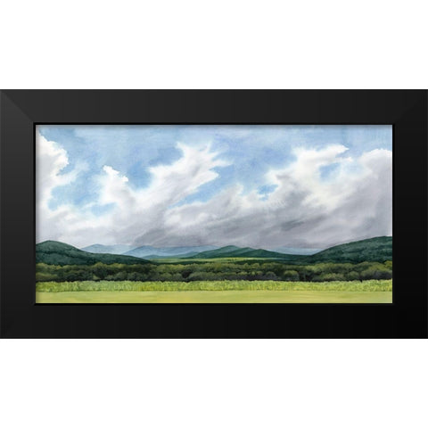 Sapphire Mountains III Black Modern Wood Framed Art Print by Popp, Grace