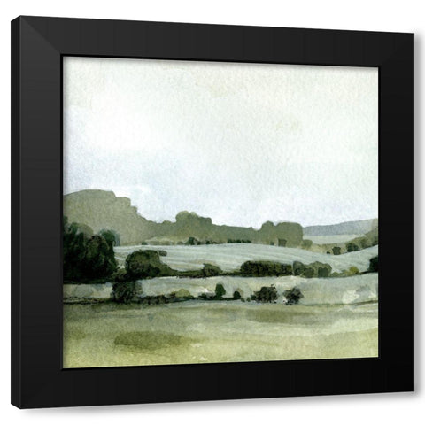 Vert Landscape I Black Modern Wood Framed Art Print by Caroline, Emma