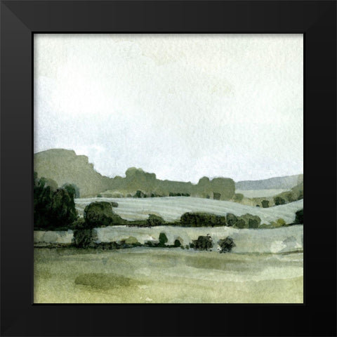 Vert Landscape I Black Modern Wood Framed Art Print by Caroline, Emma