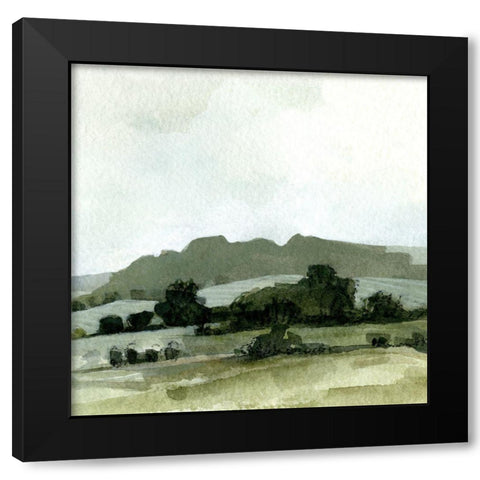 Vert Landscape II Black Modern Wood Framed Art Print by Caroline, Emma