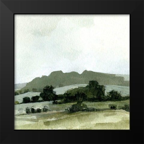 Vert Landscape II Black Modern Wood Framed Art Print by Caroline, Emma