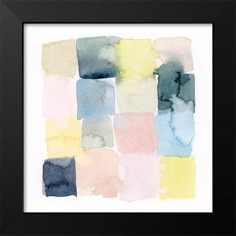 Pastel Patches I Black Modern Wood Framed Art Print by Popp, Grace