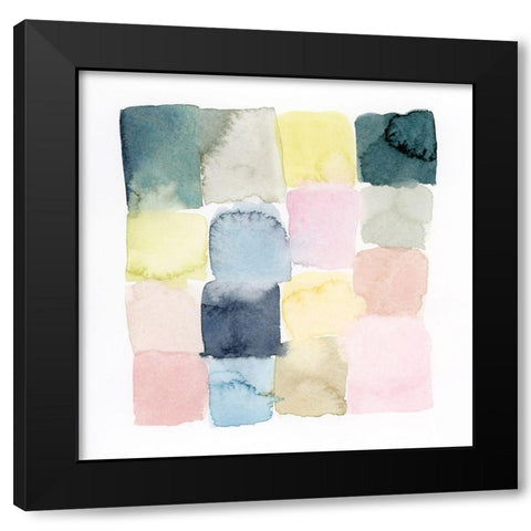Pastel Patches II Black Modern Wood Framed Art Print with Double Matting by Popp, Grace