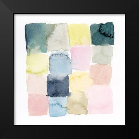 Pastel Patches II Black Modern Wood Framed Art Print by Popp, Grace