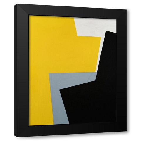 Modular II Black Modern Wood Framed Art Print by Fuchs, Jodi