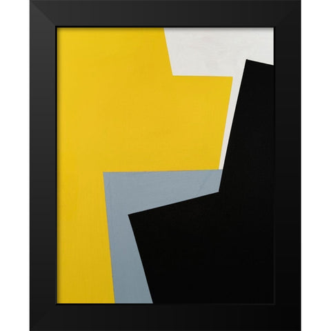 Modular II Black Modern Wood Framed Art Print by Fuchs, Jodi