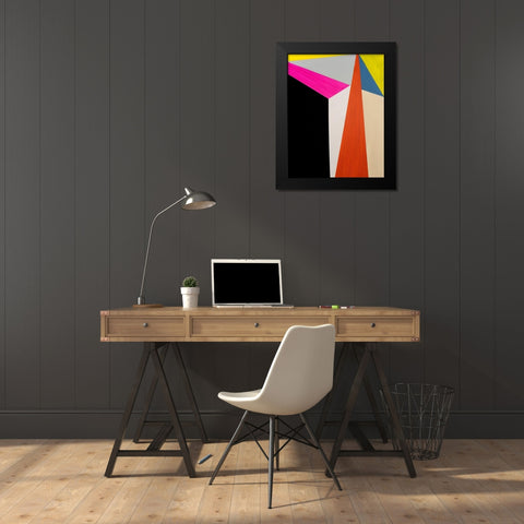 Modular III Black Modern Wood Framed Art Print by Fuchs, Jodi