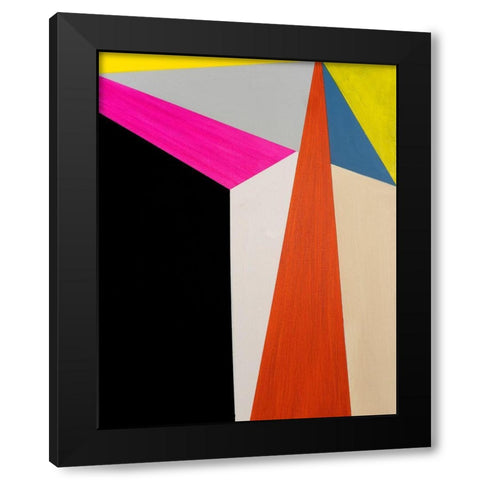 Modular III Black Modern Wood Framed Art Print by Fuchs, Jodi