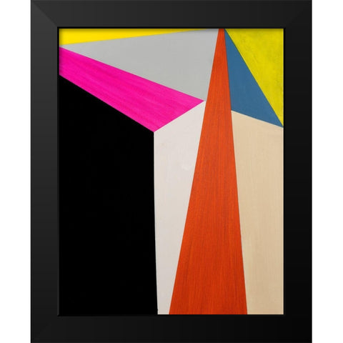 Modular III Black Modern Wood Framed Art Print by Fuchs, Jodi