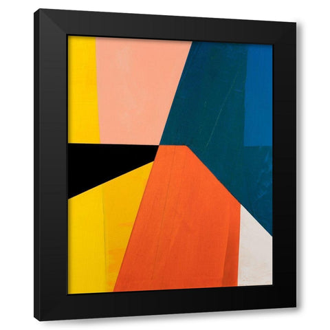 Modular IV Black Modern Wood Framed Art Print by Fuchs, Jodi