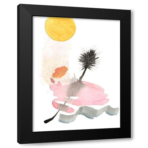 Pink Oasis I Black Modern Wood Framed Art Print with Double Matting by Fuchs, Jodi