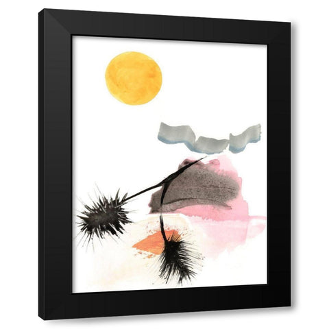 Pink Oasis II Black Modern Wood Framed Art Print with Double Matting by Fuchs, Jodi