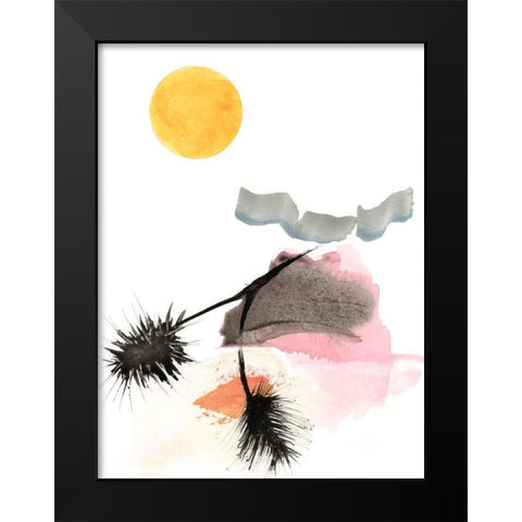 Pink Oasis II Black Modern Wood Framed Art Print by Fuchs, Jodi