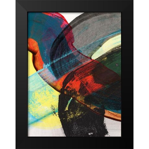 Carnival Trio III Black Modern Wood Framed Art Print by Fuchs, Jodi