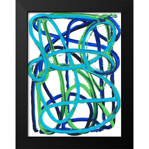 Cool Vector I Black Modern Wood Framed Art Print by Fuchs, Jodi