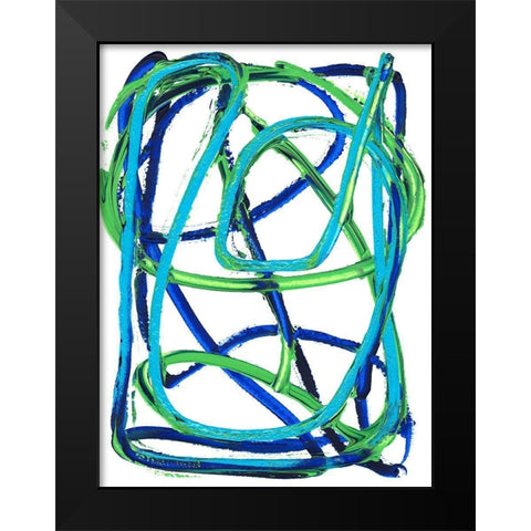 Cool Vector II Black Modern Wood Framed Art Print by Fuchs, Jodi