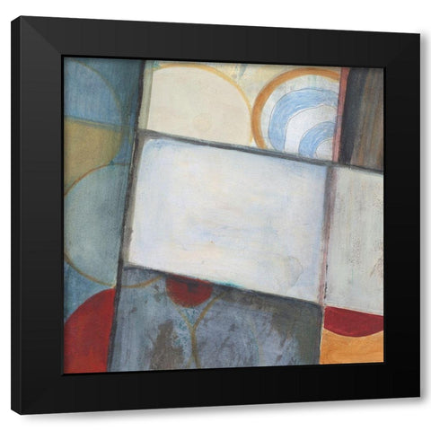 Seven Circles III Black Modern Wood Framed Art Print with Double Matting by Fuchs, Jodi