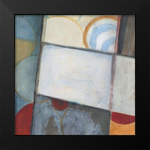 Seven Circles III Black Modern Wood Framed Art Print by Fuchs, Jodi