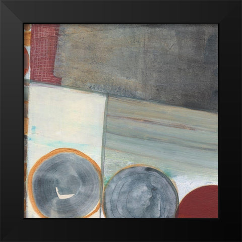 Seven Circles IV Black Modern Wood Framed Art Print by Fuchs, Jodi