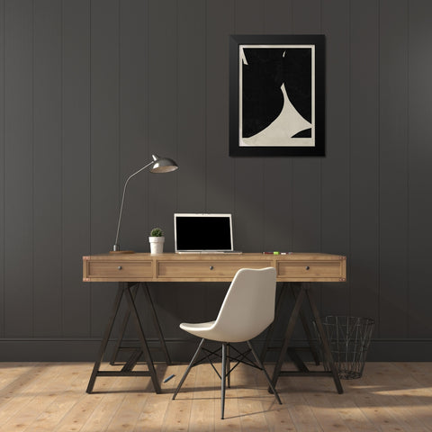 Big Graphic I Black Modern Wood Framed Art Print by Green, Jacob
