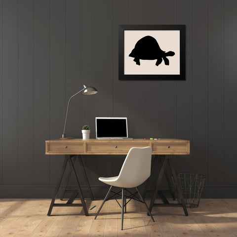 Animal Sprinter III Black Modern Wood Framed Art Print by Green, Jacob