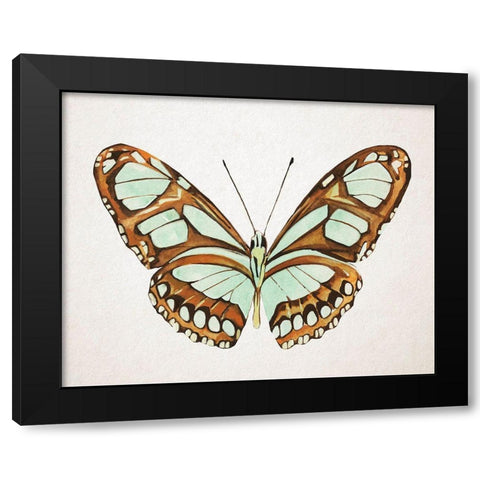 Mint Butterfly I Black Modern Wood Framed Art Print by Warren, Annie