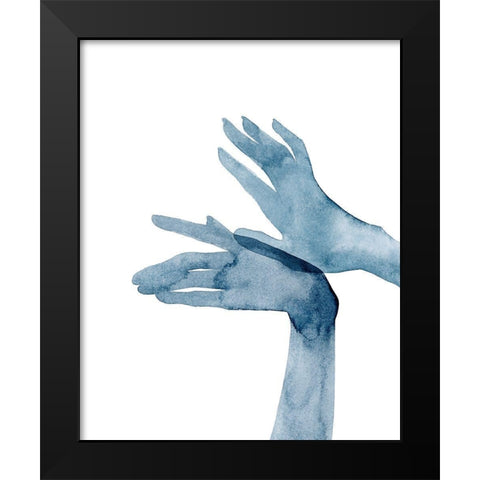 Shadow Hands I Black Modern Wood Framed Art Print by Popp, Grace