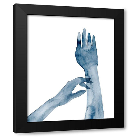 Shadow Hands II Black Modern Wood Framed Art Print by Popp, Grace