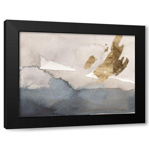 Watercolor with Gold I Black Modern Wood Framed Art Print by Green, Jacob