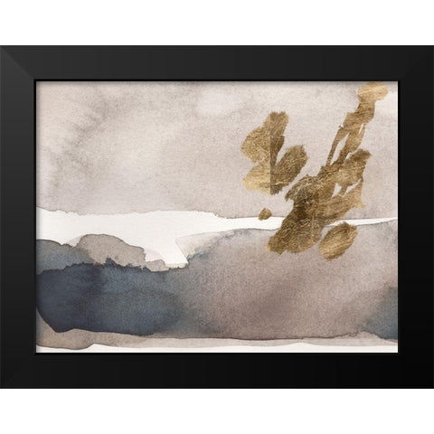 Watercolor with Gold II Black Modern Wood Framed Art Print by Green, Jacob