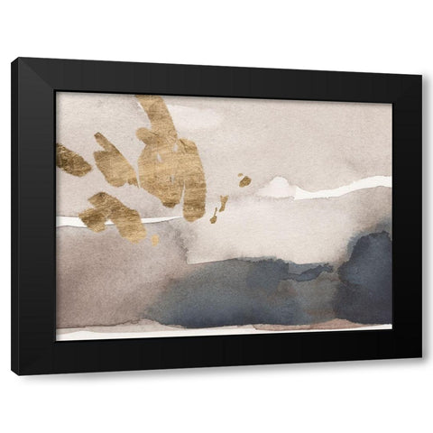 Watercolor with Gold III Black Modern Wood Framed Art Print by Green, Jacob
