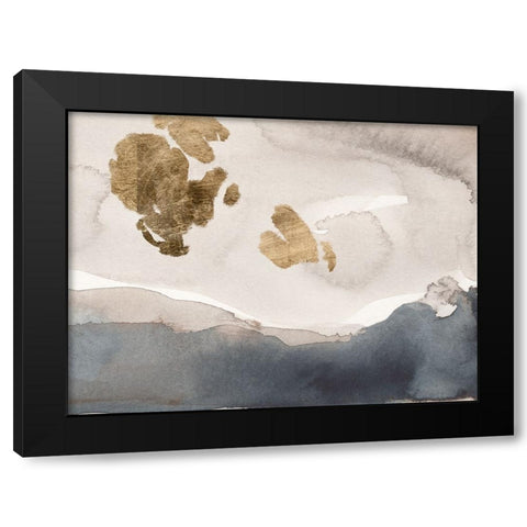 Watercolor with Gold IV Black Modern Wood Framed Art Print with Double Matting by Green, Jacob