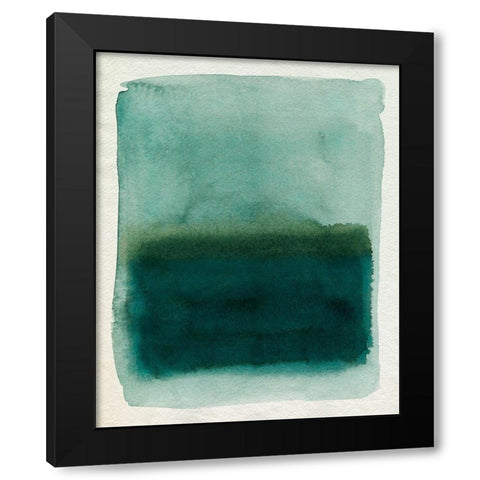 Seaglass Windowpane II Black Modern Wood Framed Art Print with Double Matting by Popp, Grace