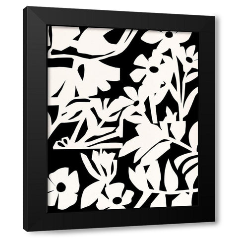 Cut Out Fields II Black Modern Wood Framed Art Print with Double Matting by Warren, Annie