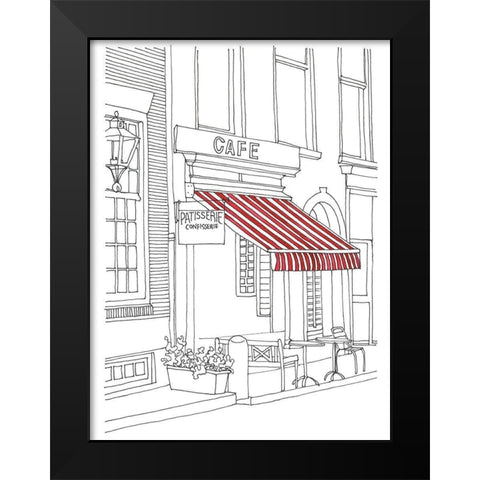 Striped Awning I Black Modern Wood Framed Art Print by Moore, Regina