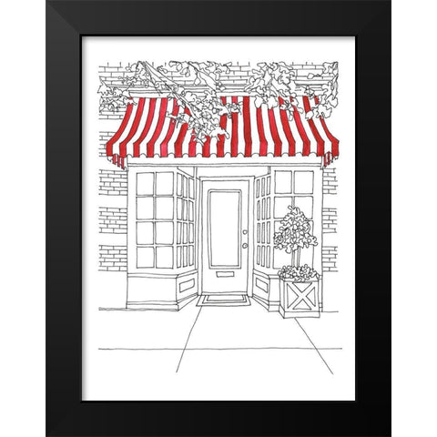 Striped Awning VI Black Modern Wood Framed Art Print by Moore, Regina
