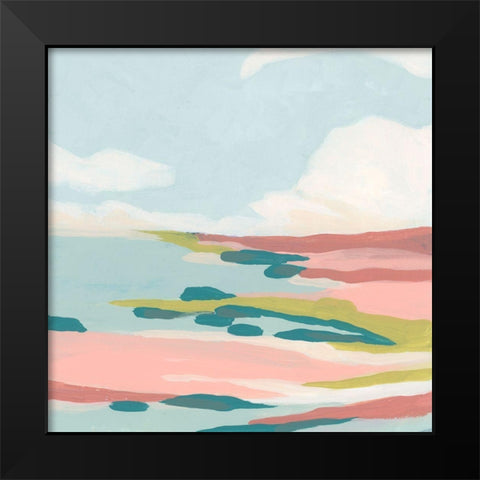 Colorful Coast II Black Modern Wood Framed Art Print by Vess, June Erica
