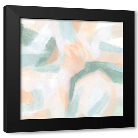 Liquid Segment I Black Modern Wood Framed Art Print by Vess, June Erica