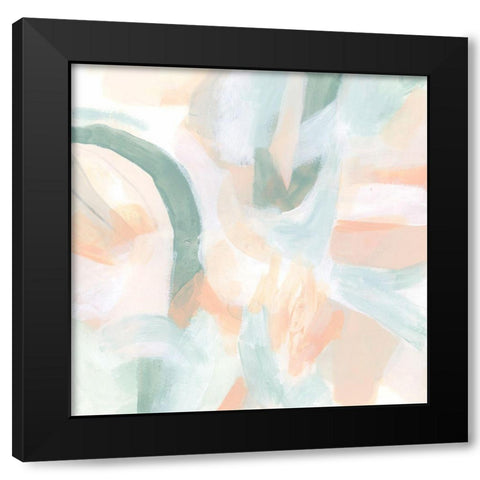 Liquid Segment II Black Modern Wood Framed Art Print with Double Matting by Vess, June Erica