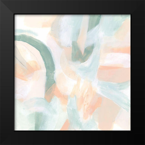 Liquid Segment II Black Modern Wood Framed Art Print by Vess, June Erica