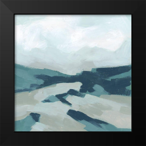 Blue Tonescape I Black Modern Wood Framed Art Print by Vess, June Erica